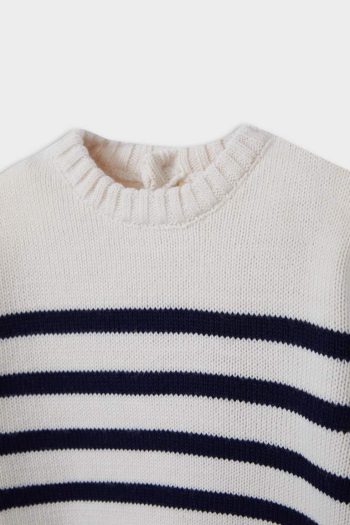 Boys' Regular Fit Striped Crew Neck Sweater
