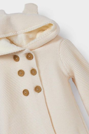 Girls' Baby Hooded Knit Cardigan