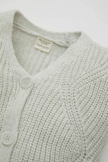 Sparkly Button-Up V-Neck Cardigan for Baby Girls
