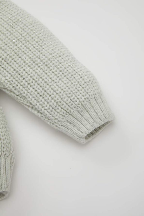 Sparkly Button-Up V-Neck Cardigan for Baby Girls