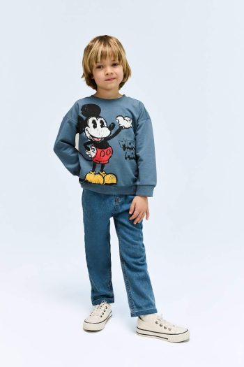 Boys' Elastic Waist Straight Leg Denim Pants