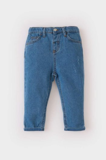 Boys' Elastic Waist Straight Leg Denim Pants