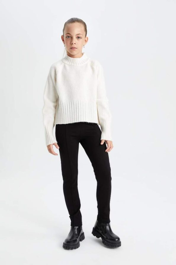 Girls' School Long Black Straight Leg Leggings
