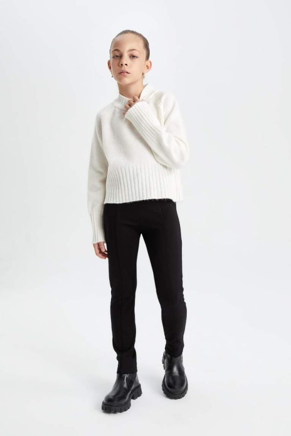 Girls' School Long Black Straight Leg Leggings