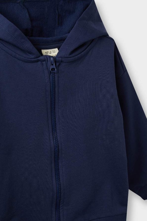 Boys' Hooded Basic Soft Fleece Zip-Up Sweatshirt