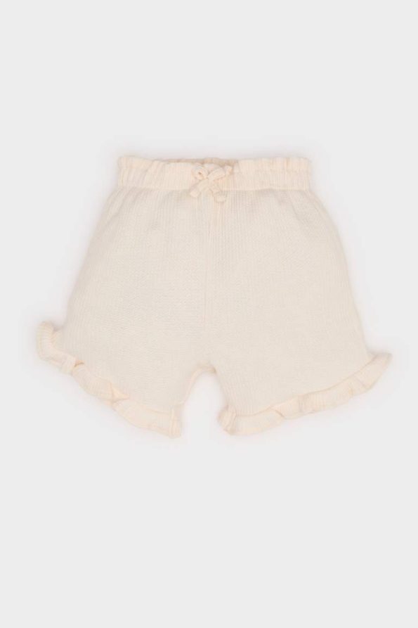 Girls' Baby Elastic Waist Waffle Shorts