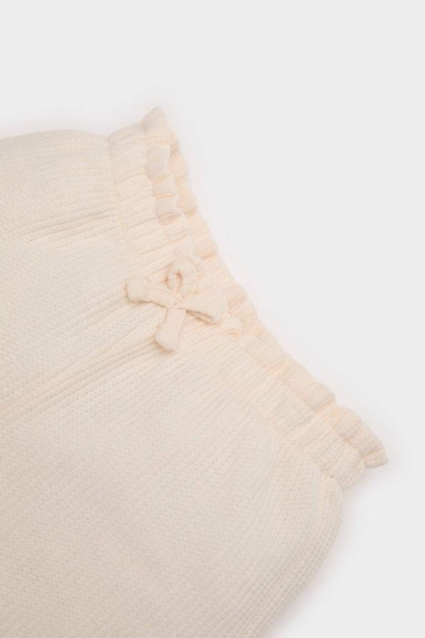 Girls' Baby Elastic Waist Waffle Shorts