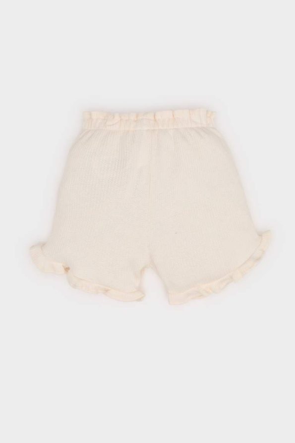 Girls' Baby Elastic Waist Waffle Shorts