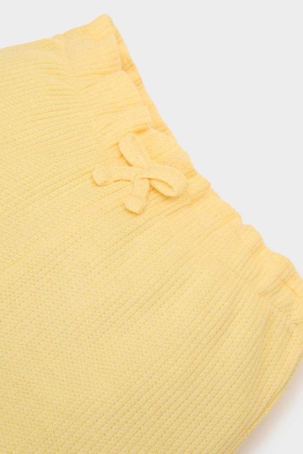 Girls' Baby Elastic Waist Waffle Shorts