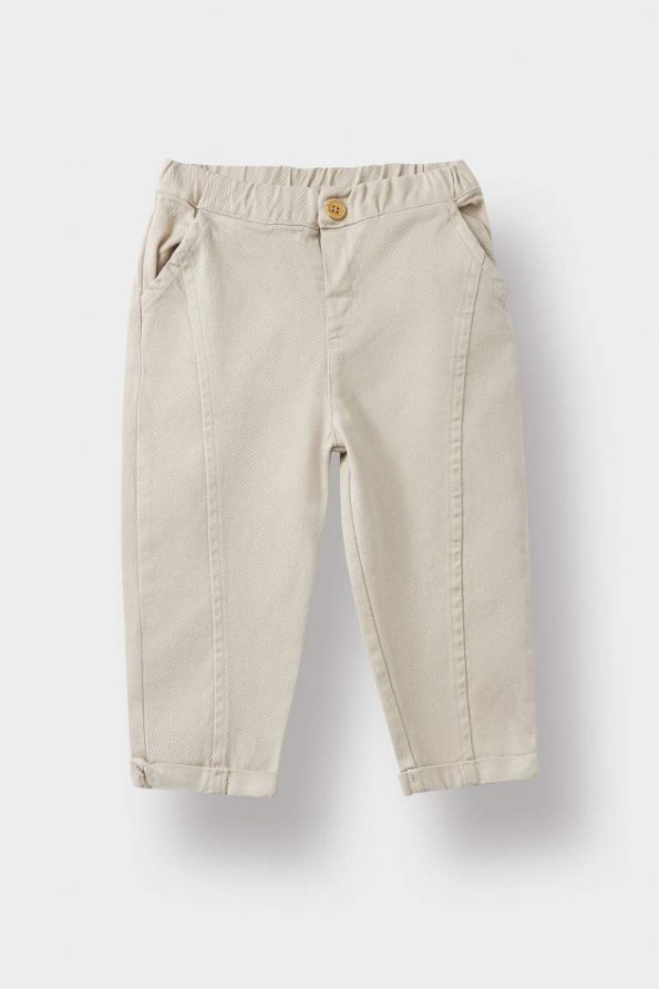 Boys' Elastic Waist Straight Leg Gabardine Pants
