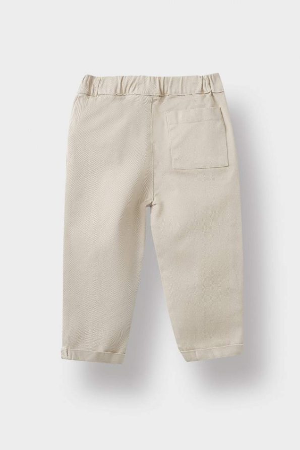 Boys' Elastic Waist Straight Leg Gabardine Pants