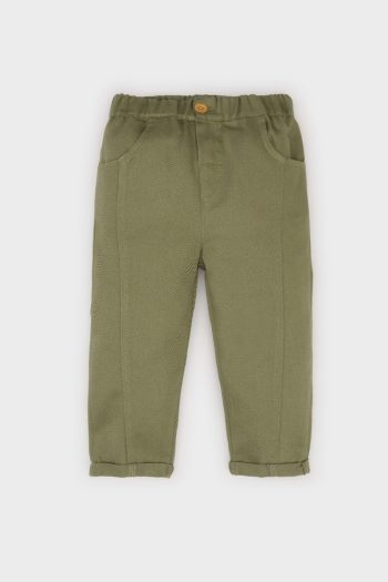 Boys' Elastic Waist Plain Gabardine Pants