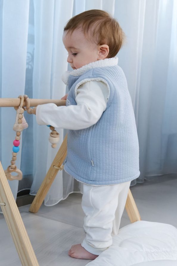 Reversible Quilted Wellsoft Blue Vest