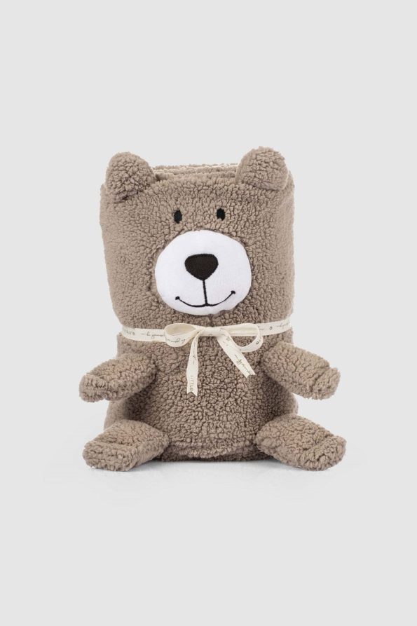Wellsoft Bear Coffee Baby Blanket