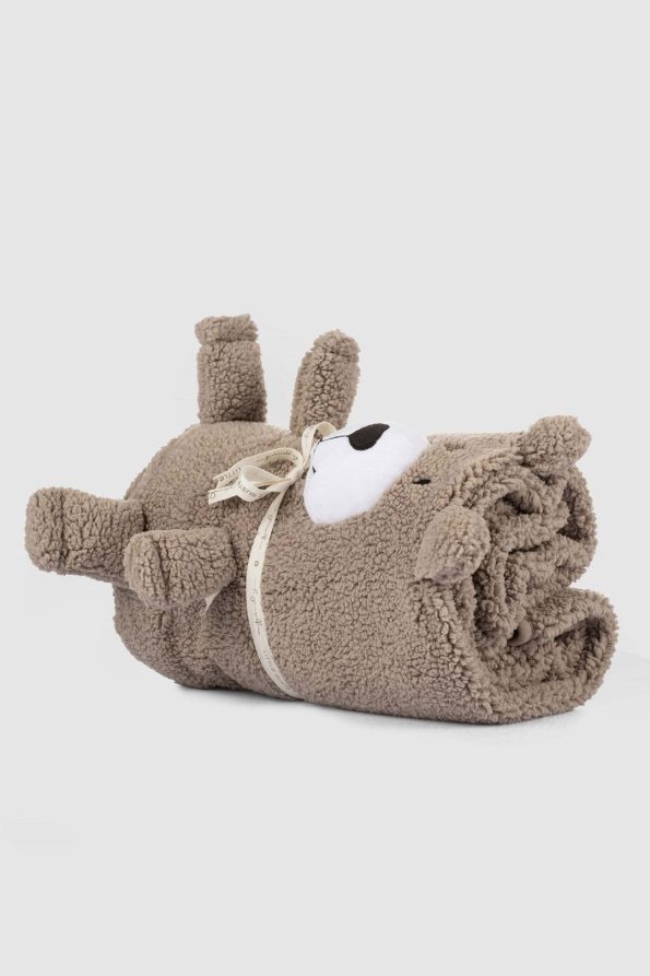 Wellsoft Bear Coffee Baby Blanket