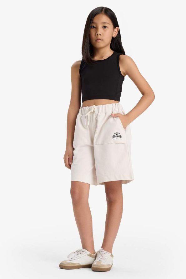Girls' Basic Elastic Waist Shorts