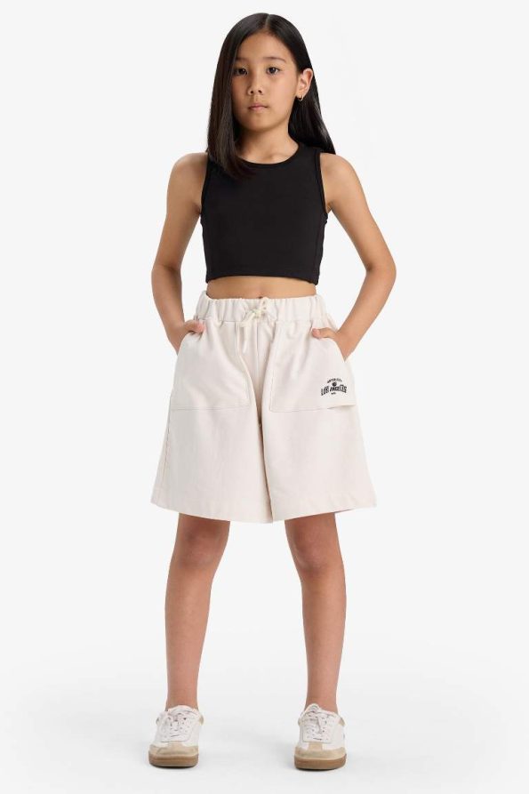 Girls' Basic Elastic Waist Shorts