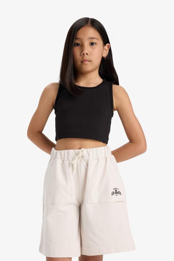 Girls' Basic Elastic Waist Shorts