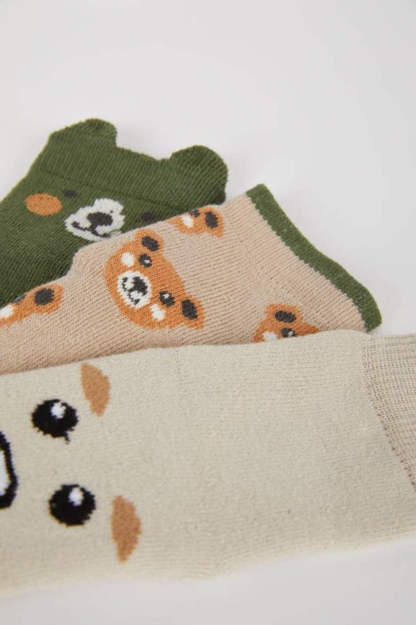 Boys' Non-Slip Sole Cotton Towel Socks - Set of 3