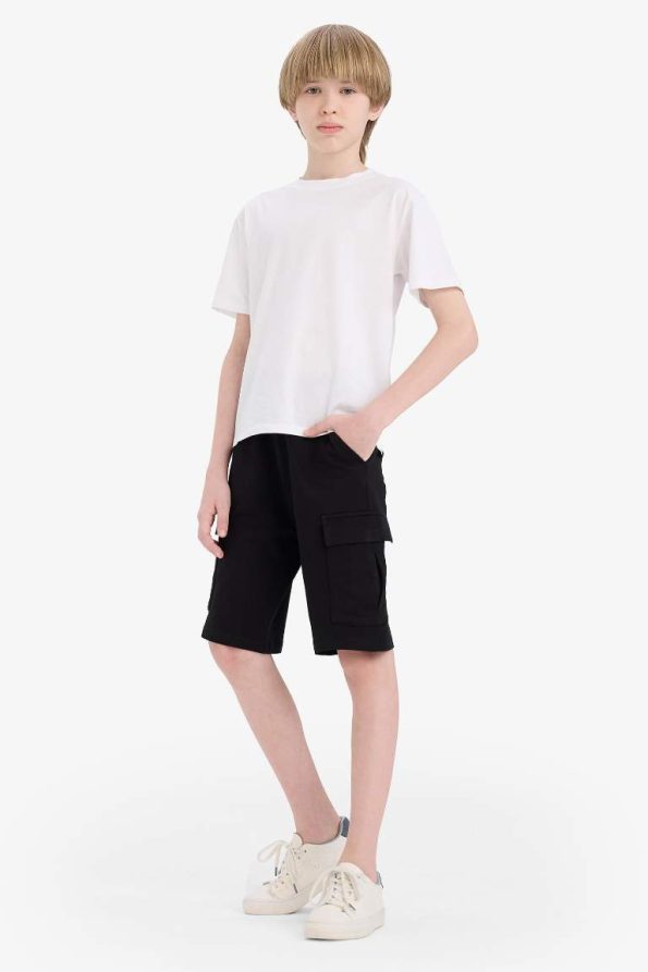 Boys' Elastic Waist Cargo Pocket Shorts