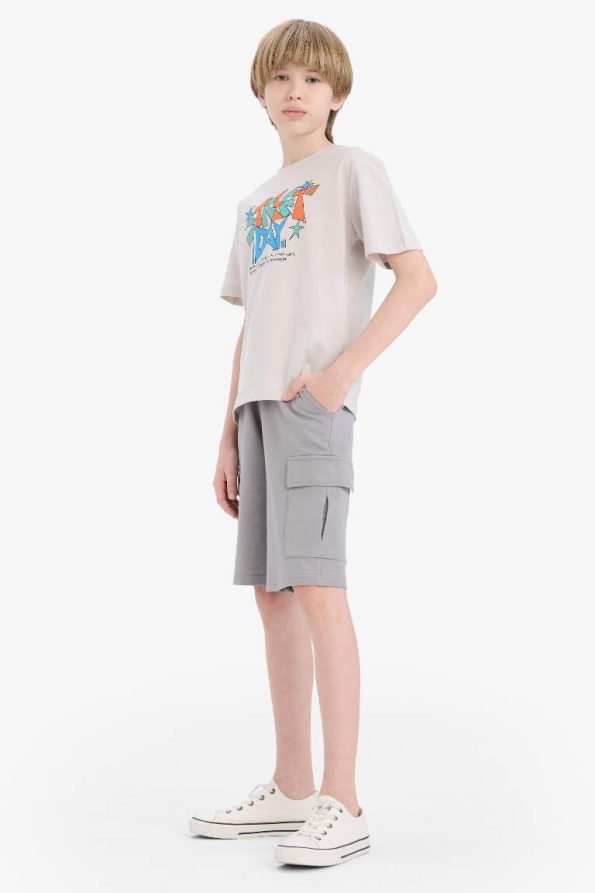 Boys' Elastic Waist Cargo Pocket Shorts