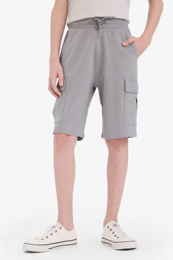 Boys' Elastic Waist Cargo Pocket Shorts