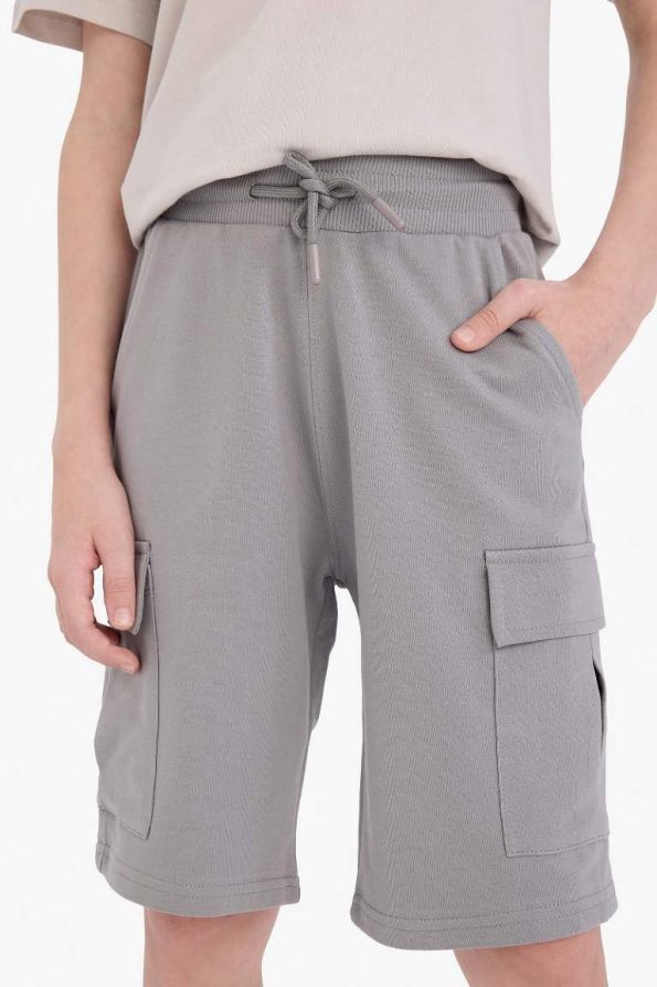 Boys' Elastic Waist Cargo Pocket Shorts
