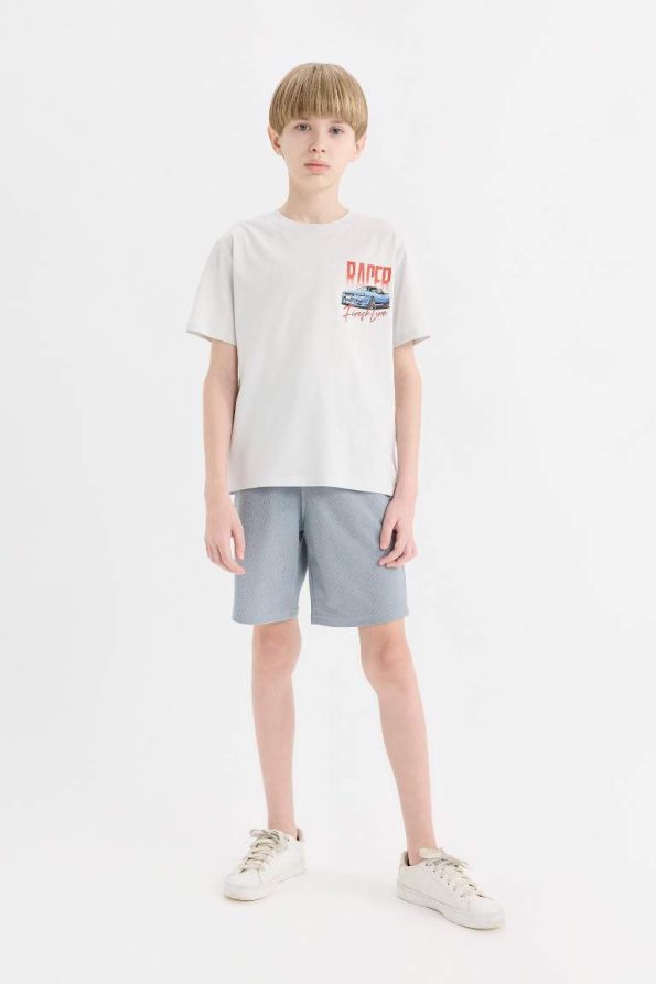 Boys' Elastic Waist Pocket Pique Shorts