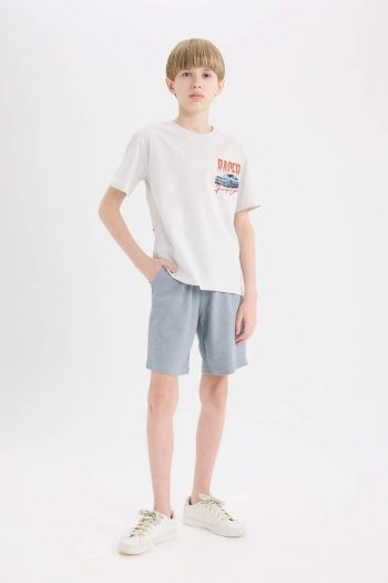 Boys' Elastic Waist Pocket Pique Shorts