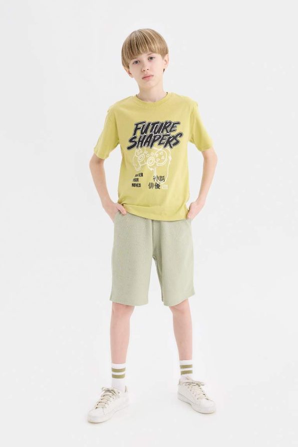 Boys' Elastic Waist Pocket Pique Shorts