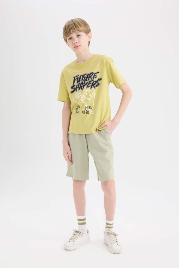 Boys' Elastic Waist Pocket Pique Shorts