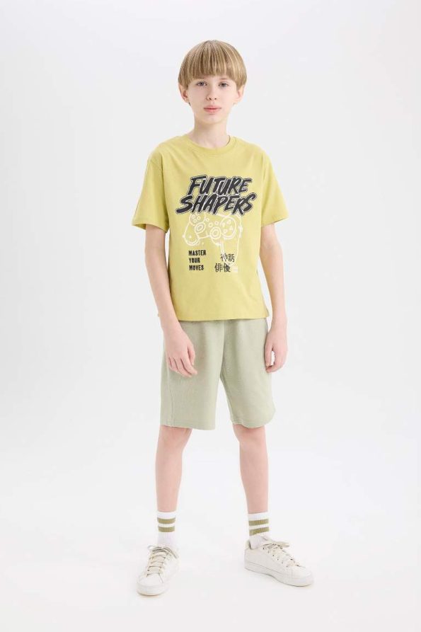 Boys' Elastic Waist Pocket Pique Shorts