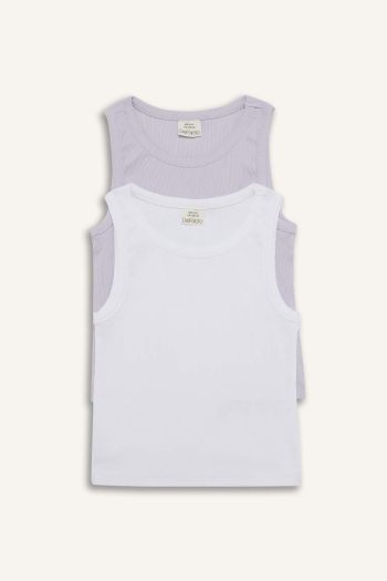 Girls' Crew Neck Airplane Print 2-Piece Tank Top Set