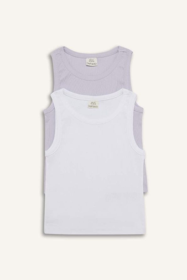 Girls' Crew Neck Airplane Print 2-Piece Tank Top Set