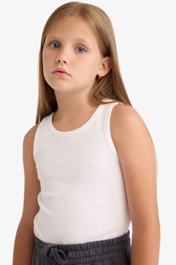 Girls' Crew Neck Airplane Print 2-Piece Tank Top Set