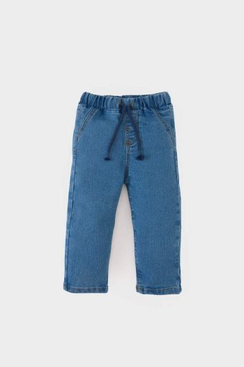 Boys' Basic Straight Leg Elastic Waist Denim Pants