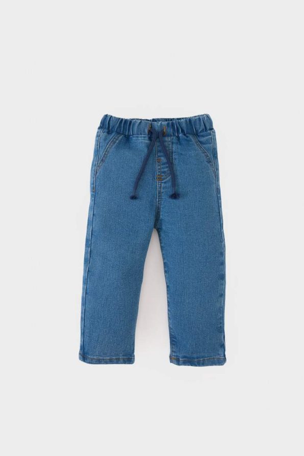 Boys' Basic Straight Leg Elastic Waist Denim Pants