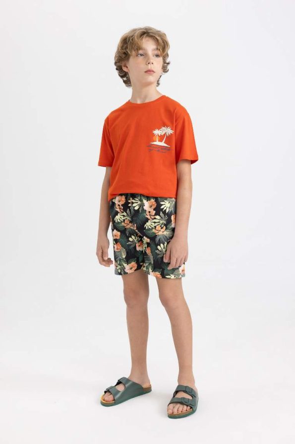 Boys' Printed Swim Shorts