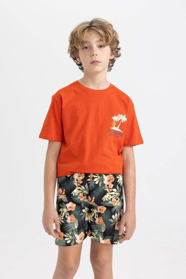 Boys' Printed Swim Shorts