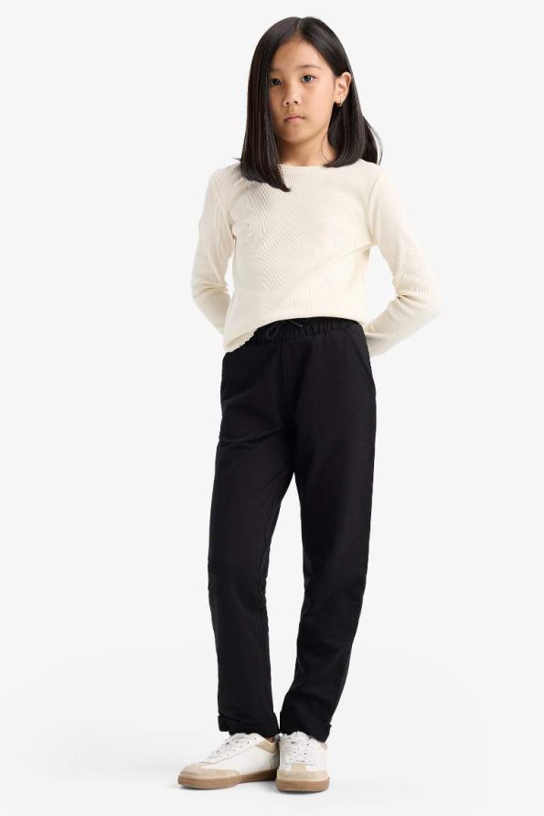 Girls' School Return Slim Fit Long Sleeve Basic T-Shirt