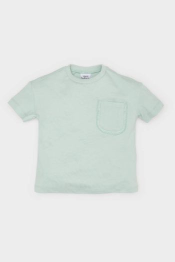 Baby Girl Basic Short Sleeve T-Shirt with Round Neck