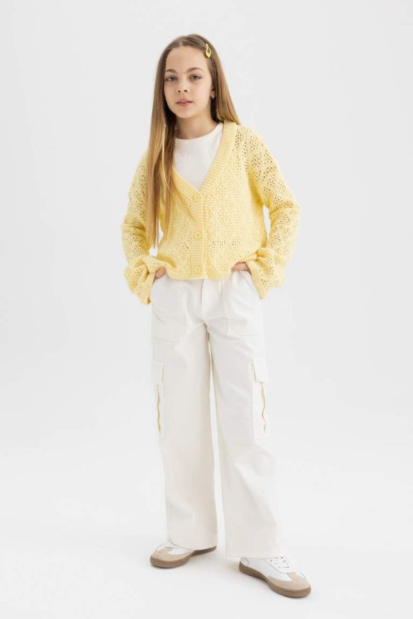 Girls' V-Neck Cardigan