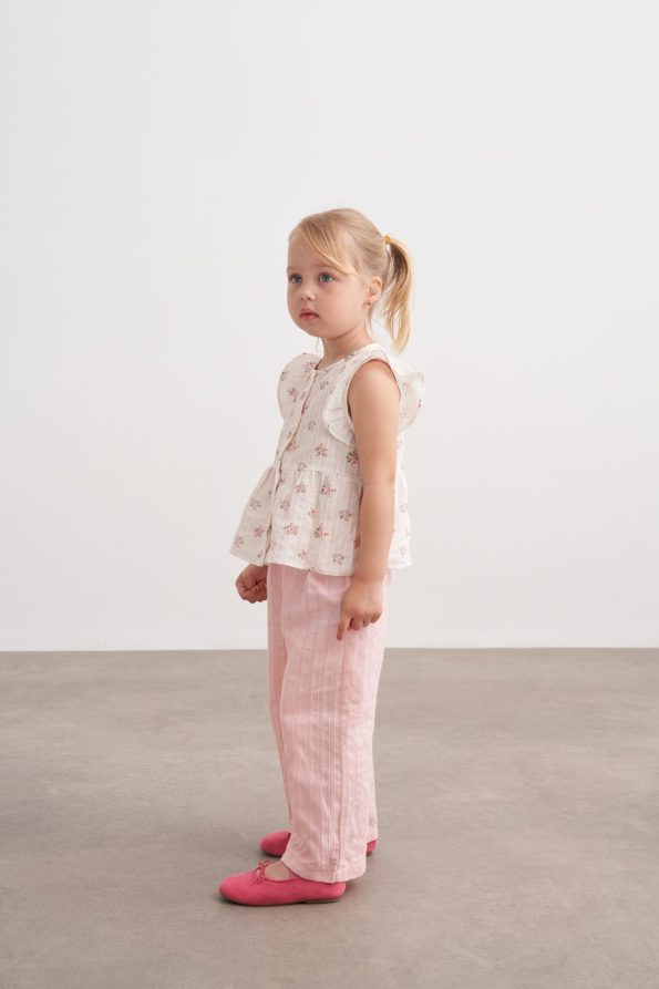 Textured Floral Shirt and Pants Set