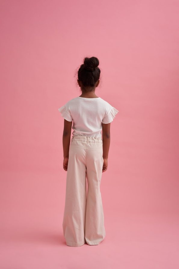 Embroidered Jean Pants and T-Shirt Set