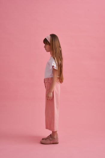 Embroidered Jean Pants T-shirt Set