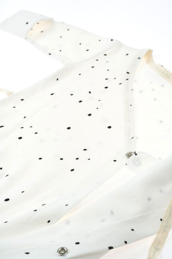 Organic Cotton Tie-Shoulder Newborn Cosmos White Sleeping Bag