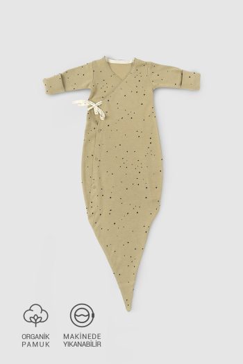 Organic Cotton Tie-Down Newborn Cosmos Haki Sleep Bag