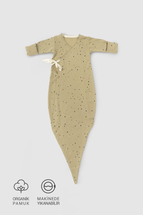 Organic Cotton Tie-Down Newborn Cosmos Haki Sleep Bag