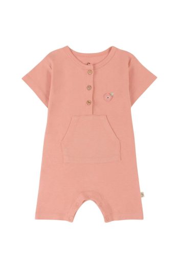 Bamboo Short Sleeve Baby Pink Romper