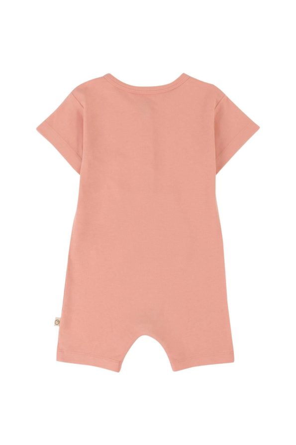 Bamboo Short Sleeve Baby Pink Romper
